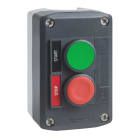 SCHNEIDER ELECTRIC - Aufbaugehäuse, Harmony XALD, Kunststoff, dunkelgrau, 2 Drucktaster, grün, rot, START, STOP, 22mm, 1S+1Ö