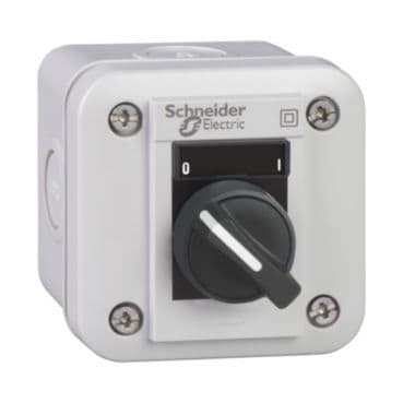 SCHNEIDER ELECTRIC - Steuergehäuse XAL-E, Wahlschalter 2 Positionen, weiß, 1 S+1 Ö, A-E