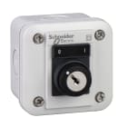 SCHNEIDER ELECTRIC - Aufbaugehäuse, Harmony XALE, Kunststoff, hellgrau, 1 Schlüsselschalter, 3 Stellungen, I-O-II, 22mm, 2S