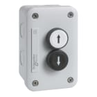 SCHNEIDER ELECTRIC - Aufbaugehäuse, Harmony XALE, Kunststoff, hellgrau, 2 Drucktaster, weiß, schwarz, Pfeile Auf-Ab, 22mm, 2S