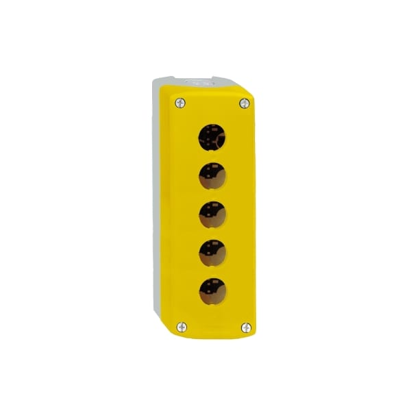 SCHNEIDER ELECTRIC - Leergehäuse, Harmony XALK, Kunststoff, hellgrau, gelb, 5 Bohrungen, 22mm