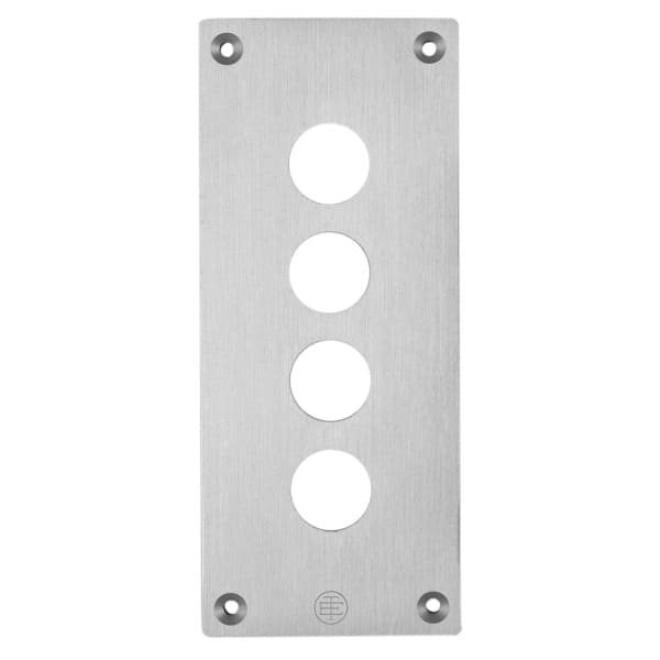 SCHNEIDER ELECTRIC - Einbauplatte, XAP-E, Metall, 4 horizontale Bohrungen