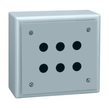 SCHNEIDER ELECTRIC - Aufbaugehäuse, leer - XB2-S - Aluminiumlegierung - 6 Bohrungen in 3 Spalten