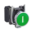 SCHNEIDER ELECTRIC - Drucktaster, Harmony XB4, Metall, 22mm, grün, beschriftet I, tastend, Schraubklemme, 1S