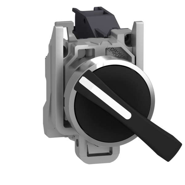 SCHNEIDER ELECTRIC - Wahlschalter, Harmony XB4, Metall, 22mm, schwarz, 3 Stellungen, langer Knebel, rastend, 2S