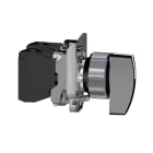 SCHNEIDER ELECTRIC - Wahlschalter, Harmony XB4, Metall, 22mm, schwarz, 3 Stellungen, langer Knebel, Mitte rastend, Rechts Links tastend, 2S, ATEX