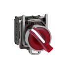 SCHNEIDER ELECTRIC - Leuchtwahlschalter, Harmony XB4, Metall, 22mm, rot, universelle LED, 2 Stellungen, 1S+1Ö, 24V ACDC