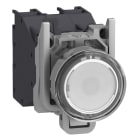 SCHNEIDER ELECTRIC - Leuchtdrucktaster, Harmony XB4, Metall, weiss, Ø22mm, 4...254 V AC/DC, 1 S, ATEX