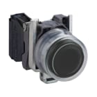 SCHNEIDER ELECTRIC - Drucktaster, Harmony XB4, Metall, 22mm, schwarz, vorstehend, unbeschriftet, tastend, mit Schutzkappe, 1S