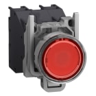 SCHNEIDER ELECTRIC - Leuchtdrucktaster, Harmony XB4, Metall, rot, Ø22mm, 4...254 V AC/DC, 1 S, ATEX