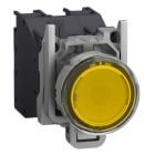 SCHNEIDER ELECTRIC - Leuchtdrucktaster, Harmony XB4, Metall, gelb, Ø22mm, 4...254 V AC/DC, 1 S, ATEX
