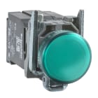 SCHNEIDER ELECTRIC - Leuchtmelder, Harmony XB4, Metall, 22mm, grün, mit Trafo, Glühlampe BA9s, glatte Kalotte, Schraubklemme, 230V AC