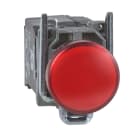 SCHNEIDER ELECTRIC - Leuchtmelder, Harmony XB4, Metall, 22mm, rot, mit Trafo, Glühlampe BA9s, glatte Kalotte, Schraubklemme, 120V AC