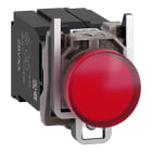 SCHNEIDER ELECTRIC - Leuchtmelder, Harmony XB4, Metall, 22mm, rot, mit Trafo, Glühlampe BA9s, glatte Kalotte, Schraubklemme, 400V