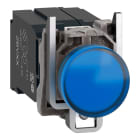 SCHNEIDER ELECTRIC - Leuchtmelder, Harmony XB4, Metall, 22mm, blau, mit Trafo, Glühlampe BA9s, glatte Kalotte, Schraubklemme, 400V