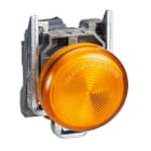 SCHNEIDER ELECTRIC - Leuchtmelder, Harmony XB4, Metall, 22mm, orange, mit Trafo, Glühlampe BA9s, glatte Kalotte, Schraubklemme, 250V