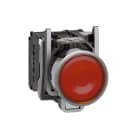 SCHNEIDER ELECTRIC - Leuchtdrucktaster, Harmony XB4, Metall, 22mm, orange, unbeschirftet, universelle LED, glatte Kalotte, 1S+1Ö, 110-120V AC