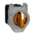 SCHNEIDER ELECTRIC - Leuchtwahlschalter, Harmony XB4F, Metall, 30mm, orange, universelle LED, 3 Stellungen, 1S+1Ö, 110-120V AC