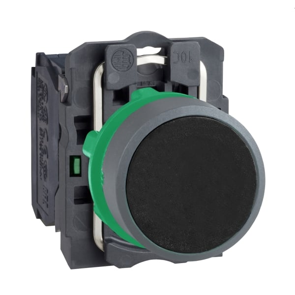 SCHNEIDER ELECTRIC - Drucktaster, Harmony XB5, Kunststoff, hellgrau, schwarz, unbeschriftet, 22mm, tastend, 1S