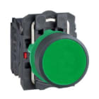 SCHNEIDER ELECTRIC - Drucktaster, schwarz, flach, Komplettgerät Ø22 ohne Rastung 1S+1Ö unbeschriftet