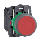 SCHNEIDER ELECTRIC - Drucktaster, Harmony XB5, Kunststoff, hellgrau, rot, unbeschriftet, 22mm, tastend, 1S + 1Ö