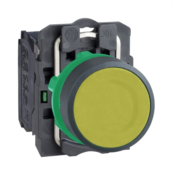 SCHNEIDER ELECTRIC - Drucktaster, Harmony XB5, Kunststoff, gelb, unbeschriftet, 22mm, tastend, 1S