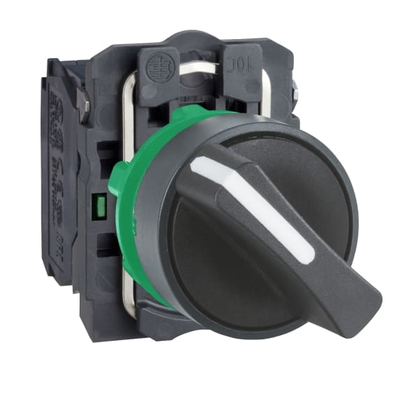 SCHNEIDER ELECTRIC - Wahlschalter, Harmony XB5, Kunststoff, schwarz, 2 Stellungen, 22mm, rastend, 2S