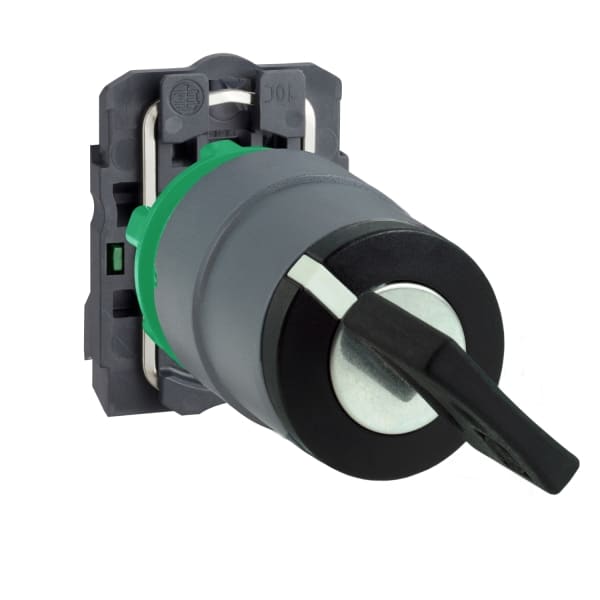 SCHNEIDER ELECTRIC - Schlüsselschalter, Harmony XB5, Kunststoff, hellgrau, schwarz, 2 Stellungen, 22mm, rastend, Ronis 455, 1S