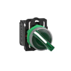 SCHNEIDER ELECTRIC - Leuchtwahlschalter, Harmony XB5, Kunststoff, hellgrau, grün, 22mm, universelle LED, 2 Stellungen, 1S + 1Ö, 24V ACDC
