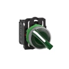 SCHNEIDER ELECTRIC - Leuchtwahlschalter, Harmony XB5, Kunststoff, hellgrau, grün, 22mm, universelle LED, 2 Stellungen, 1S + 1Ö, 230-240V AC