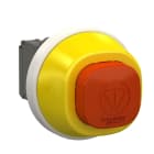 SCHNEIDER ELECTRIC - Beleuchteter Not-Aus/Not-Halt-Schalter, Harmony XB5, Kunststoff, antimikrobiell, LEDs weiß/rot, 22mm, 1S + 2Ö, 24V ACDC