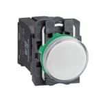 SCHNEIDER ELECTRIC - Leuchtmelder, Harmony XB5, Kunststoff, weiß, 22mm, BA9s Glühlampe, glatte Kalotte, 230V AC