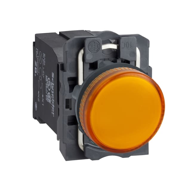 SCHNEIDER ELECTRIC - Leuchtmelder, Harmony XB5, Kunststoff, orange, 22mm, BA9s Glühlampe, glatte Kalotte, 230V AC