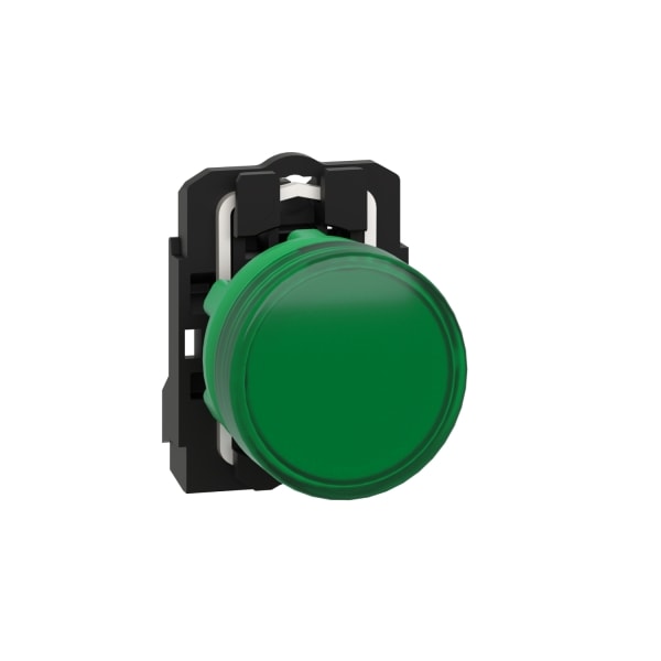 SCHNEIDER ELECTRIC - Leuchtmelder, Harmony XB5, Kunststoff, grün, 22mm, universelle LED, glatte Kalotte, 230-240V AC