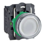 SCHNEIDER ELECTRIC - Leuchtdrucktaster, weiß, flach, 1S+1Ö, tastend, +BA 9s 250V 2,4W