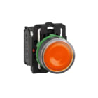 SCHNEIDER ELECTRIC - Leuchtdrucktaster, Harmony XB5, Kunststoff, orange, 22mm, universelle LED, glatte Kalotte, 1S + 1Ö, 24V ACDC