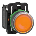 SCHNEIDER ELECTRIC - Leuchtdrucktaster, Harmony XB5, Kunststoff, orange, 22mm, universelle LED, glatte Kalotte, 1S + 1Ö, 230-240V AC
