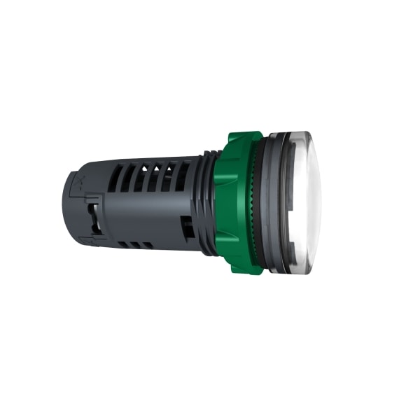 SCHNEIDER ELECTRIC - Leuchtmelder, Harmony XB5, Kunststoff, Monoblock, weiß, 22mm, universelle LED, glatte Kalotte, 230-240V AC