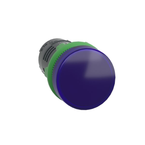 SCHNEIDER ELECTRIC - Leuchtmelder, Harmony XB5, Kunststoff, Monoblock, blau, 22mm, universelle LED, glatte Kalotte, 230-240V AC