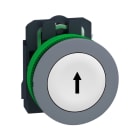 SCHNEIDER ELECTRIC - Drucktaster, Harmony XB5F, Kunststoff, hellgrau, weiß, Pfeil oben, 30mm, tastend, 1S