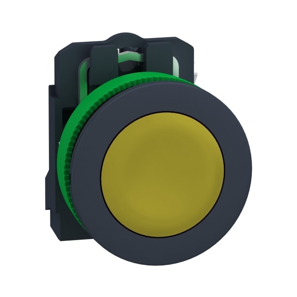 SCHNEIDER ELECTRIC - Drucktaster, Harmony XB5F, Kunststoff, antimikrobiell, gelb, unbeschriftet, 30mm, tastend, 1S