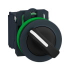SCHNEIDER ELECTRIC - Wahlschalter, Harmony XB5F, Kunststoff, antimikrobiell, schwarz, 2 Stellungen, 30mm, rastend, 1S + 1Ö