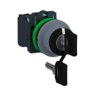 SCHNEIDER ELECTRIC - Schlüsselschalter, Harmony XB5F, Kunststoff, hellgrau, schwarz, 3 Stellungen, 30mm, rastend, Ronis 455, 2S