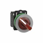 SCHNEIDER ELECTRIC - Leuchtwahlschalter, Harmony XB5F, Kunststoff, hellgrau, orange, 30mm, universelle LED, 2 Stellungen, 1S + 1Ö, 24V ACDC