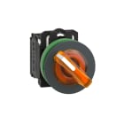 SCHNEIDER ELECTRIC - Leuchtwahlschalter, Harmony XB5F, Kunststoff, orange, 30mm, universelle LED, 2 Stellungen, 1S + 1Ö, 230-240V AC