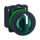 SCHNEIDER ELECTRIC - Leuchtwahlschalter, Harmony XB5F, Kunststoff, grün, 30mm, universelle LED, 3 Stellungen, 1S + 1Ö, 24V ACDC