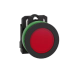 SCHNEIDER ELECTRIC - Leuchtmelder, Harmony XB5F, Kunststoff, antimikrobiell, rot, 30mm, universelle LED, glatte Kalotte, 24V ACDC