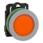 SCHNEIDER ELECTRIC - Leuchtmelder, Harmony XB5F, Kunststoff, antimikrobiell, hellgrau, orange, 30mm, universelle LED, glatte Kalotte, 230-240V AC