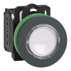SCHNEIDER ELECTRIC - Leuchtdrucktaster, Harmony XB5F, Kunststoff, antimikrobiell, weiß, 30mm, universelle LED, 1S + 1Ö, 110-120V AC