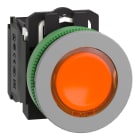 SCHNEIDER ELECTRIC - Leuchtdrucktaster, Harmony XB5F, Kunststoff, antimikrobiell, hellgrau, orange, 30mm, universelle LED, 1S + 1Ö, 24V ACDC
